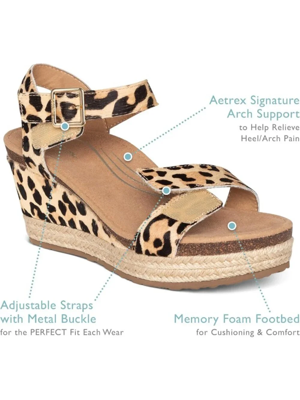 Comfortable Orthopedic Wedge Sandals for Women – Arch Support & Memory Foam